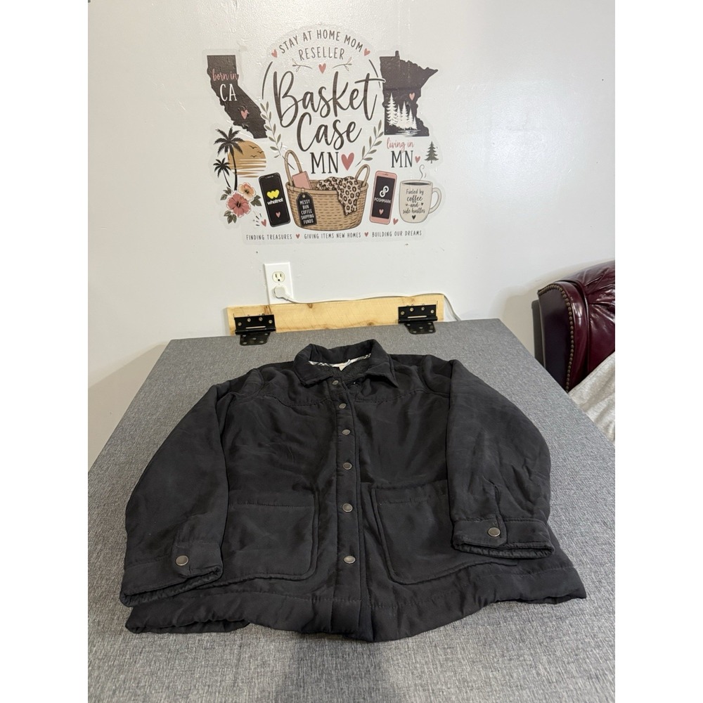 Boston Traders Women's Black Snap-Front Lined Jacket w/ Pockets Size M
